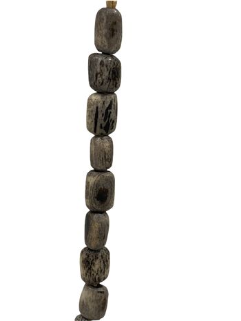 Collier Kenya Beads - Perle grise carrée (48.3) 2