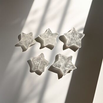 Cristal étoile à facettes, 3x3 cm, quartz clair 4