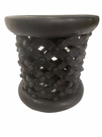 Tabouret \ Table Bamileke - 36cm - Noir 2