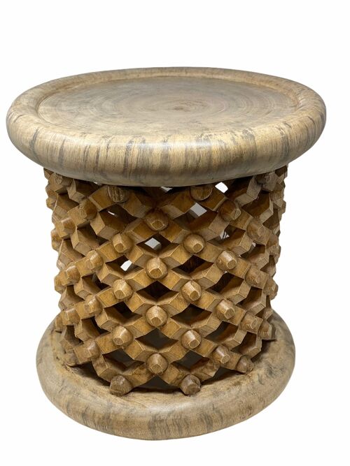 Bamileke Stool \ Table - 40cm - Natural