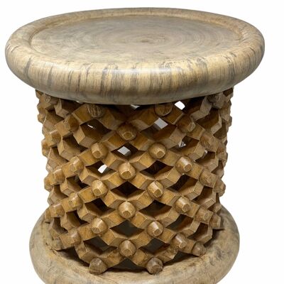 Bamileke Taburete \ Mesa - 40cm - Natural