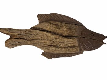 Poisson sculpté à la main en bois flotté - Grand 1