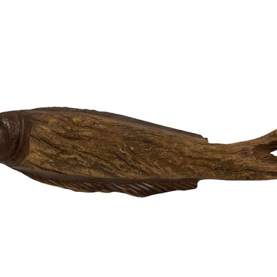 Pescado tallado a mano en madera flotante - M (1203)