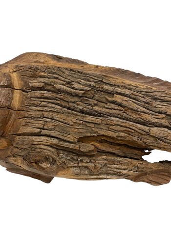 Poisson sculpté à la main en bois flotté - M (1204) 4