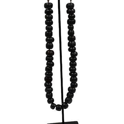 Collar Kenya Beads - Negro redondeado (47.3)