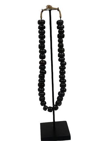 Collier Kenya Beads - Noir arrondi (47.3) 1