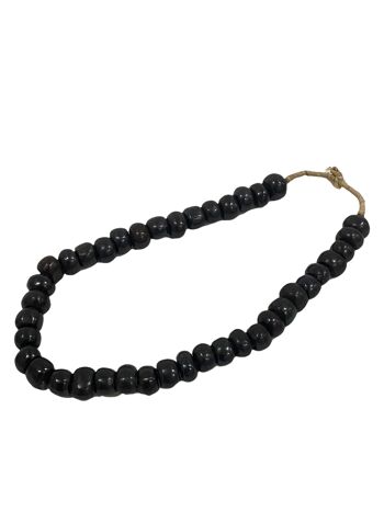 Collier Kenya Beads - Noir arrondi (47.3) 3