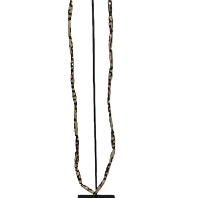 Collar Kenya Beads - Cuenta larga marrón (48.2)