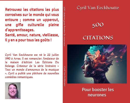 Recueil de « 500 citations pour booster les neurones. » Format poche. Avec Les Éditions DU SOLANGE.