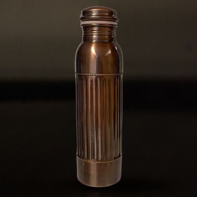 Pure Copper Water Bottle Dot Lining Antique ± 1 liter