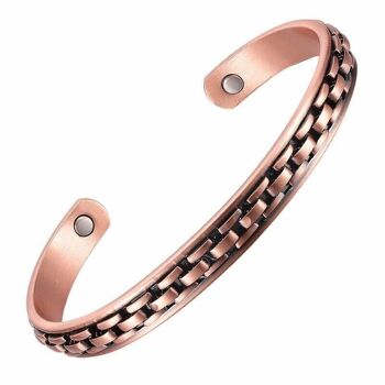 Bracelet de santé cuivre magnétique - 0,8 cm 2