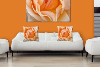 Ensemble de coussins photo décoratifs (2 pièces), motif : fleur de rose rêve de rose 2 - taille : 40 x 40 cm - housse de coussin haut de gamme, coussin décoratif, coussin décoratif, coussin photo, housse de coussin 2