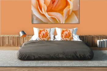 Ensemble de coussins photo décoratifs (2 pièces), motif : fleur de rose rêve de rose 2 - taille : 40 x 40 cm - housse de coussin haut de gamme, coussin décoratif, coussin décoratif, coussin photo, housse de coussin 4