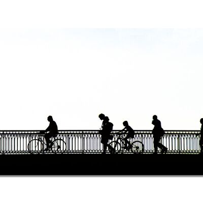 Murale: Sul ponte di Arcachon 13 - formato orizzontale 2:1 - molte dimensioni e materiali - esclusivo motivo artistico fotografico come immagine su tela o immagine su vetro acrilico per la decorazione murale