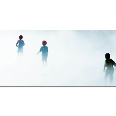 Mural: En la niebla de Burdeos - paisaje panorámico 3:1 - muchos tamaños y materiales - motivo de arte fotográfico exclusivo como cuadro de lienzo o cuadro de vidrio acrílico para decoración de paredes