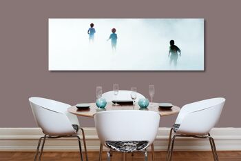 Papier peint : Dans le brouillard de Bordeaux - Paysage panoramique 3:1 - Nombreuses tailles et matériaux - Motif d'art photographique exclusif sous forme d'image sur toile ou d'image en verre acrylique pour la décoration murale 3