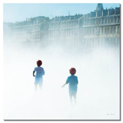 Murale: Nella nebbia di Bordeaux 2 - quadrato 1:1 - molte dimensioni e materiali - esclusivo motivo artistico fotografico come immagine su tela o immagine su vetro acrilico per la decorazione murale