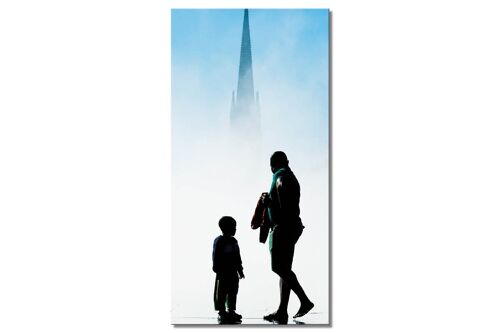 Wandbild: Im Nebel von Bordeaux 14 - Hochformat 1:2 - viele Größen & Materialien – Exklusives Fotokunst-Motiv als Leinwandbild oder Acrylglasbild zur Wand-Dekoration