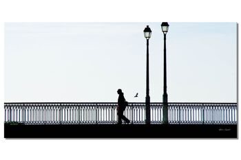 Papier peint : Sur le pont d'Arcachon 1 - format paysage 2:1 - nombreuses tailles et matériaux - motif d'art photographique exclusif sous forme d'image sur toile ou d'image en verre acrylique pour la décoration murale 1