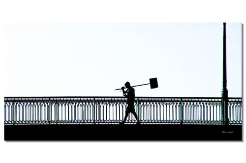 Wandbild: Auf der Brücke von Arcachon 2 - Querformat 2:1 - viele Größen & Materialien – Exklusives Fotokunst-Motiv als Leinwandbild oder Acrylglasbild zur Wand-Dekoration