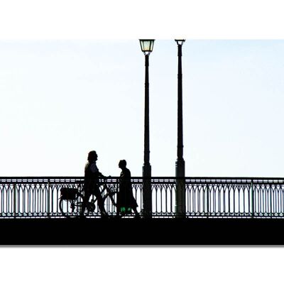 Murale: Sul ponte di Arcachon 6 - formato orizzontale 2:1 - molte dimensioni e materiali - esclusivo motivo artistico fotografico come immagine su tela o immagine su vetro acrilico per la decorazione murale