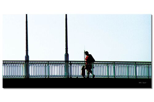 Wandbild: Auf der Brücke von Arcachon 10 - Querformat 2:1 - viele Größen & Materialien – Exklusives Fotokunst-Motiv als Leinwandbild oder Acrylglasbild zur Wand-Dekoration