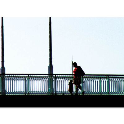 Wandbild: Auf der Brücke von Arcachon 10 - Querformat 2:1 - viele Größen & Materialien – Exklusives Fotokunst-Motiv als Leinwandbild oder Acrylglasbild zur Wand-Dekoration