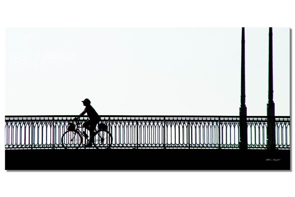 Murale: Sul ponte di Arcachon 11 - formato orizzontale 2:1 - molte dimensioni e materiali - esclusivo motivo artistico fotografico come immagine su tela o immagine su vetro acrilico per la decorazione murale