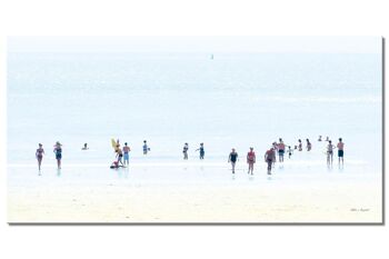 Papier peint : personnes au bord de la mer 1 - format paysage 2:1 - nombreuses tailles et matériaux - motif d'art photo exclusif comme image sur toile ou image sur verre acrylique pour la décoration murale 1
