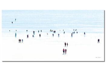 Papier peint : personnes au bord de la mer 4 - format paysage 2:1 - nombreuses tailles et matériaux - motif d'art photographique exclusif comme image sur toile ou image sur verre acrylique pour la décoration murale 1