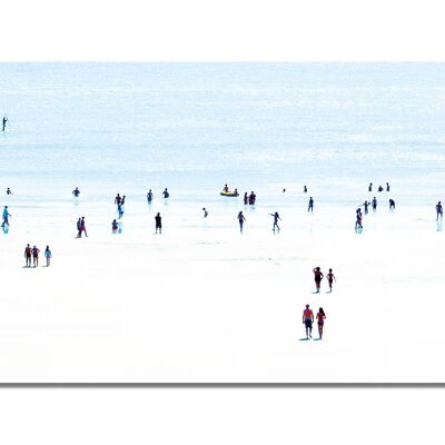 Wandbild: Menschen am Meer 4 - Querformat 2:1 - viele Größen & Materialien – Exklusives Fotokunst-Motiv als Leinwandbild oder Acrylglasbild zur Wand-Dekoration