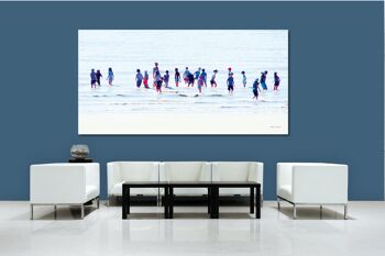 Papier peint : personnes au bord de la mer 8 - format paysage 2:1 - nombreuses tailles et matériaux - motif d'art photo exclusif comme image sur toile ou image sur verre acrylique pour la décoration murale 8