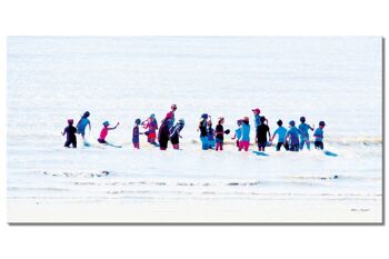 Papier peint : personnes au bord de la mer 9 - format paysage 2:1 - nombreuses tailles et matériaux - motif d'art photographique exclusif comme image sur toile ou image sur verre acrylique pour la décoration murale 1