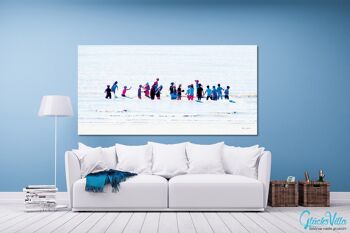 Papier peint : personnes au bord de la mer 9 - format paysage 2:1 - nombreuses tailles et matériaux - motif d'art photographique exclusif comme image sur toile ou image sur verre acrylique pour la décoration murale 3