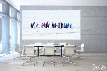 Papier peint : personnes au bord de la mer 9 - format paysage 2:1 - nombreuses tailles et matériaux - motif d'art photographique exclusif comme image sur toile ou image sur verre acrylique pour la décoration murale 4