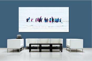 Papier peint : personnes au bord de la mer 9 - format paysage 2:1 - nombreuses tailles et matériaux - motif d'art photographique exclusif comme image sur toile ou image sur verre acrylique pour la décoration murale 11