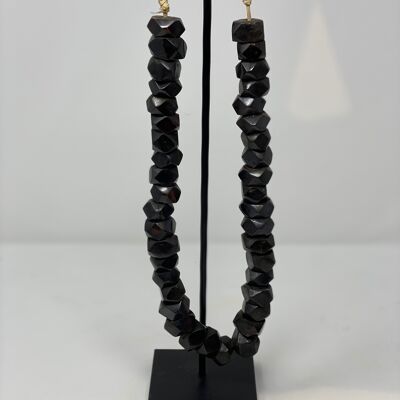 Kenya Beads Necklace  - dark brown