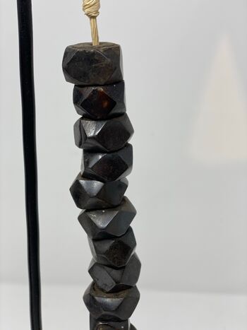 Collier de perles du Kenya - marron foncé 2