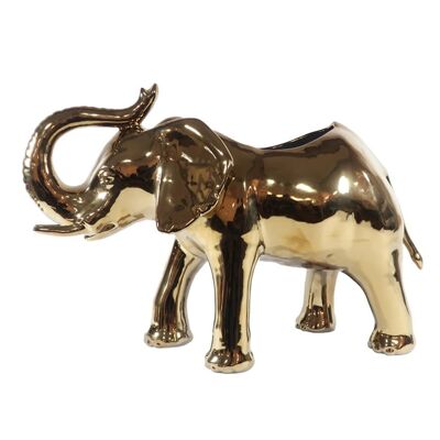 Macetero-champanera elefanta maribel dorada
