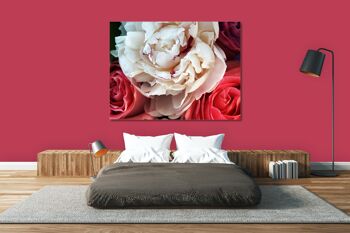 Papier peint : amour délicat de la rose - plusieurs tailles - carré 1:1 - plusieurs tailles et matériaux - motif d'art photo exclusif sous forme de toile ou d'image en verre acrylique pour la décoration murale 5
