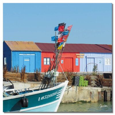 Mural: When the colorful flags are waving - square 1:1 - many sizes & materials - exclusive photo art motif as a canvas or acrylic glass picture for wall decoration
