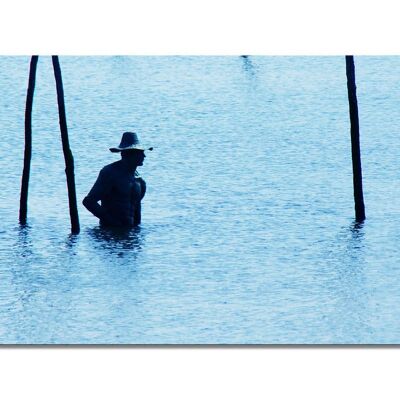 Wall picture: The fisherman - landscape format 2:1 - many sizes & materials - exclusive photo art motif as a canvas picture or acrylic glass picture for wall decoration