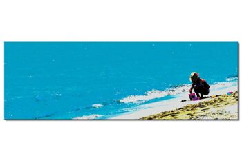 Papier peint : Les gens sur la mer Méditerranée 3 - paysage panoramique 3:1 - nombreuses tailles et matériaux - motif d'art photographique exclusif comme image sur toile ou image en verre acrylique pour la décoration murale 1