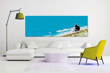 Papier peint : Les gens sur la mer Méditerranée 3 - paysage panoramique 3:1 - nombreuses tailles et matériaux - motif d'art photographique exclusif comme image sur toile ou image en verre acrylique pour la décoration murale 3