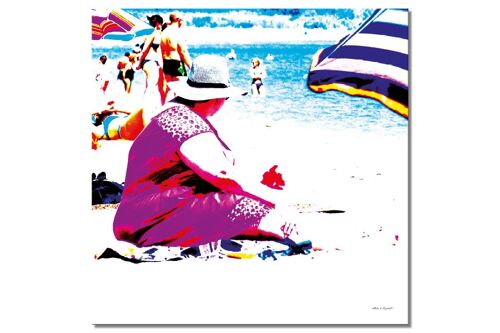 Wandbild: Strandschönheit - Quadrat 1:1 - viele Größen & Materialien – Exklusives Fotokunst-Motiv als Leinwandbild oder Acrylglasbild zur Wand-Dekoration