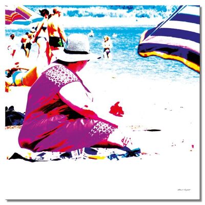 Mural: beach beauty - square 1:1 - many sizes & materials - exclusive photo art motif as a canvas or acrylic glass picture for wall decoration