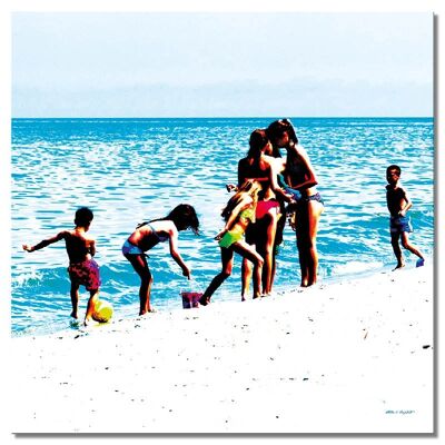 Mural: People on the Mediterranean 6 - square 1:1 - many sizes & materials - exclusive photo art motif as a canvas picture or acrylic glass picture for wall decoration