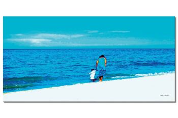 Papier peint : Les gens sur la mer Méditerranée 9 - Format paysage 2:1 - Nombreuses tailles et matériaux - Motif d'art photo exclusif comme image sur toile ou image sur verre acrylique pour la décoration murale 1