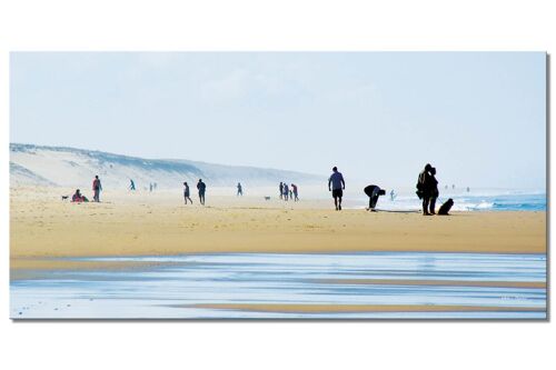 Wandbild: à la plage de Biscarosse 1 - Querformat 2:1 - viele Größen & Materialien – Exklusives Fotokunst-Motiv als Leinwandbild oder Acrylglasbild zur Wand-Dekoration