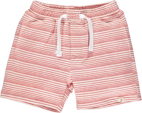 BLUEPETER sweat shorts Red/cream stripe stripe